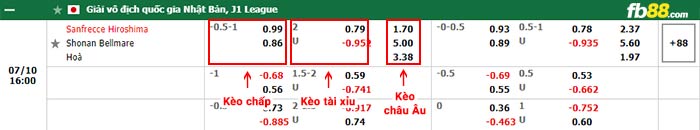 fb88-bảng kèo trận đấu Sanfrecce Hiroshima vs Shonan Bellmare