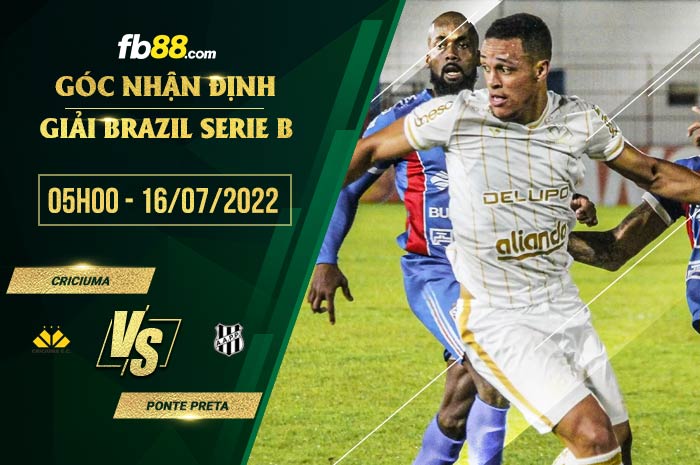 Soi kèo Criciuma vs Ponte Preta 5h00 ngày 16/7/2022