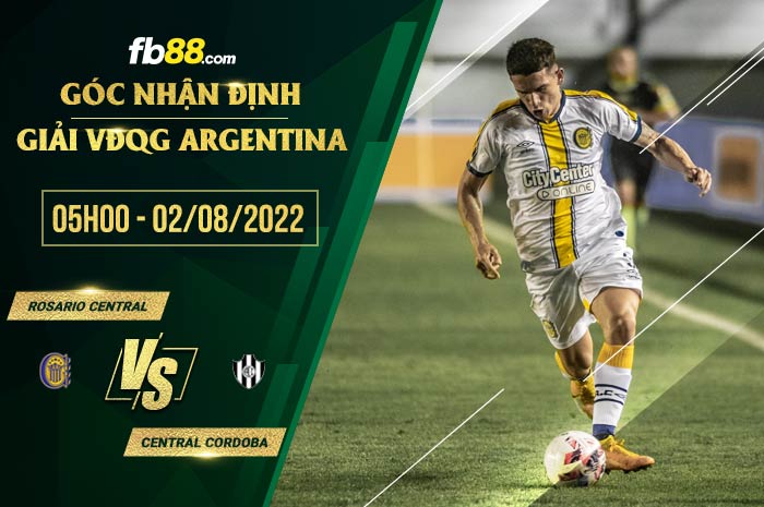 Soi kèo Rosario Central vs Central Cordoba 4h00 ngày 2/8/2022