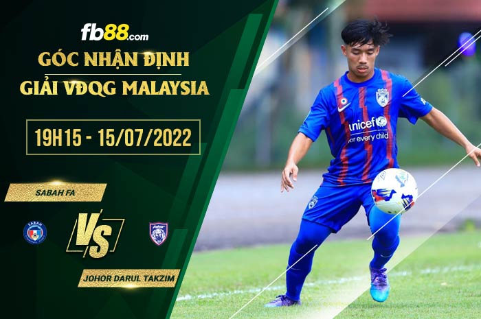 Soi kèo Sabah FA vs Johor Darul Takzim 19h15 ngày 15/7/2022