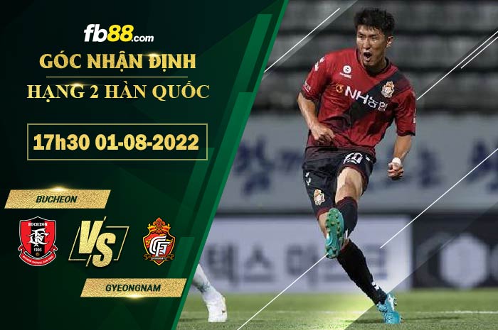 Soi kèo Bucheon vs Gyeongnam 17h30 ngày 1/8/2022