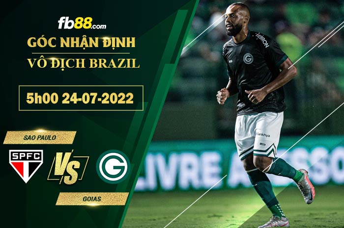 Soi kèo Sao Paulo vs Goias 5h00 ngày 24/7/2022