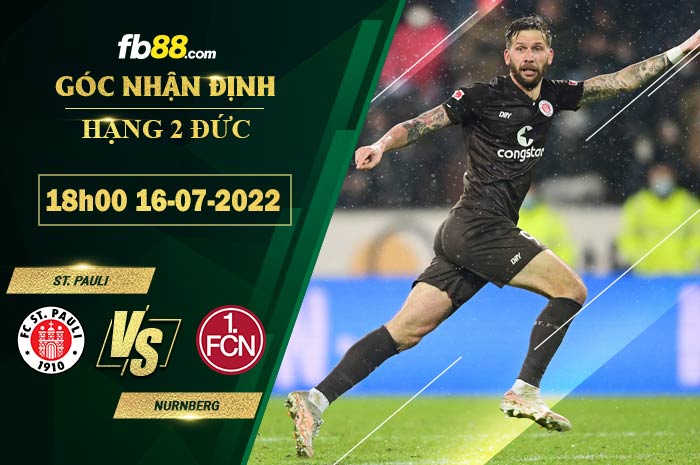 Fb88 soi kèo trận đấu St. Pauli vs Nurnberg