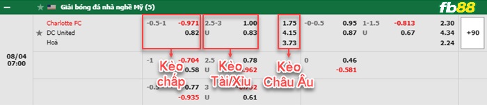 Fb88 bảng kèo trận đấu Charlotte vs Washington DC