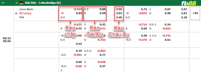 Fb88 bảng kèo trận đấu Union Berlin vs Leipzig