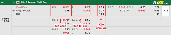 fb88-bảng kèo trận đấu Vissel Kobe vs Avispa Fukuoka