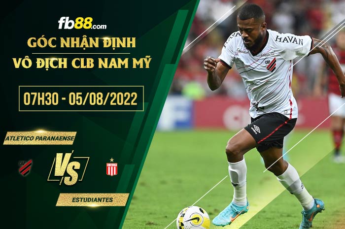 Soi kèo Atletico Paranaense vs Estudiantes 7h30 ngày 5/8/2022