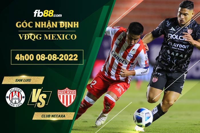 Fb88 soi kèo trận đấu San Luis vs Club Necaxa