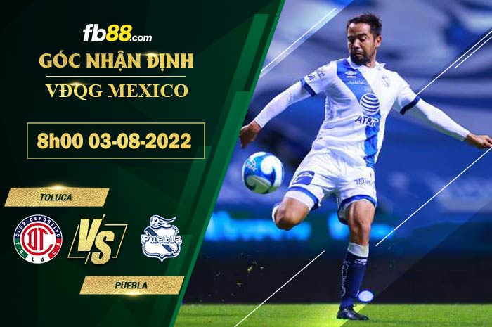 Soi kèo Toluca vs Puebla 8h00 ngày 3/8/2022