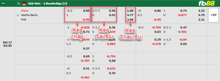 Fb88 bảng kèo trận đấu Mainz vs Hertha Berlin