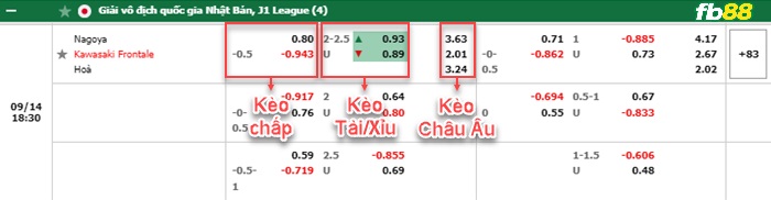 Fb88 bảng kèo trận đấu Nagoya Grampus vs Kawasaki Frontale
