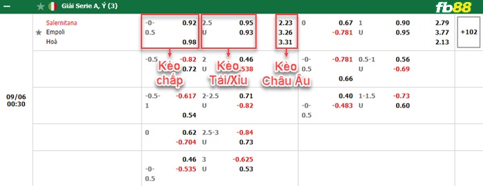 Fb88 bảng kèo trận đấu Salernitana vs Empoli