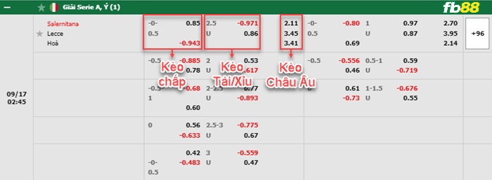 Fb88 bảng kèo trận đấu Salernitana vs Lecce