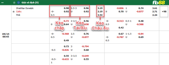 Fb88 bảng kèo trận đấu Shakhtar Donetsk vs Celtic