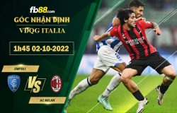 Fb88 soi kèo trận đấu Empoli vs AC Milan