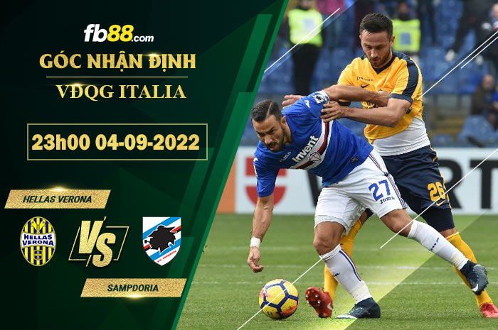 Fb88 soi kèo trận đấu Hellas Verona vs Sampdoria