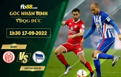 Fb88 soi kèo trận đấu Mainz vs Hertha Berlin