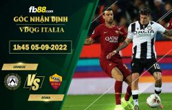 Fb88 soi kèo trận đấu Udinese vs Roma
