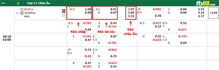 fb88-bảng kèo trận đấu Benfica vs Juventus