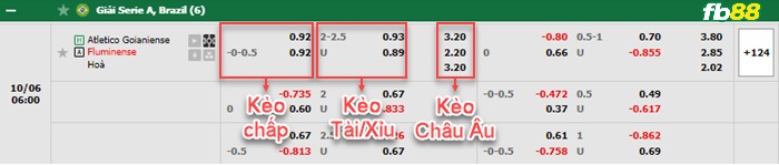 Fb88 bảng kèo trận đấu Goianiense vs Fluminense