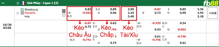 Fb88 bảng kèo trận đấu Strasbourg vs Marseille