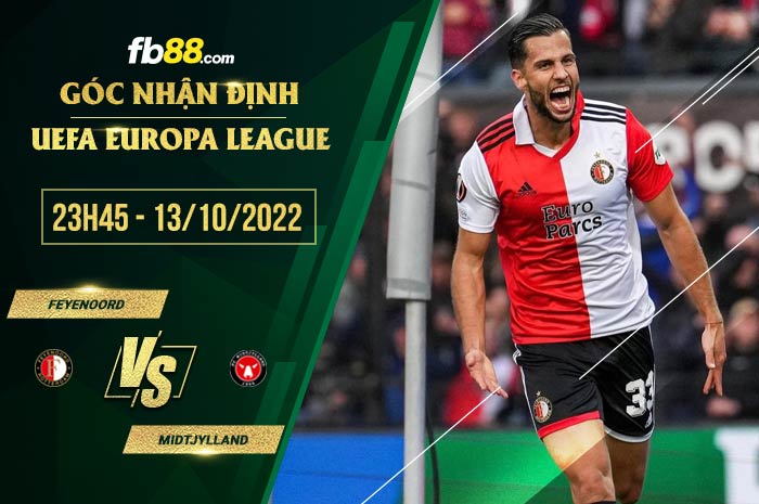 Soi kèo Feyenoord vs Midtjylland, 23h45 ngày 13/10/2022