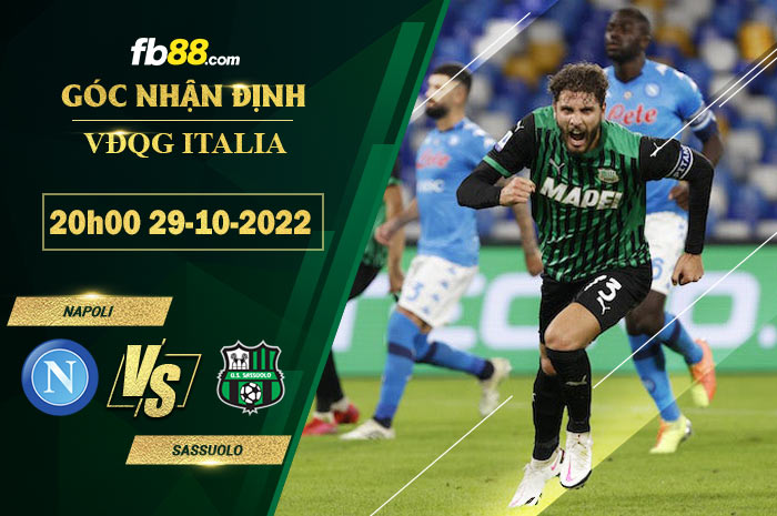 Fb88 soi kèo trận đấu Napoli vs Sassuolo