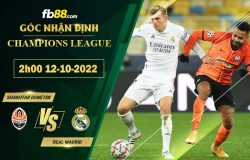 Fb88 soi kèo trận đấu Shakhtar Donetsk vs Real Madrid