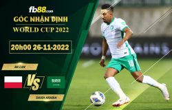 Fb88 soi kèo trận đấu Ba Lan vs Saudi Arabia