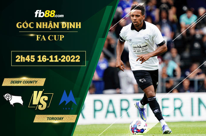 Fb88 soi kèo trận đấu Derby County vs Torquay