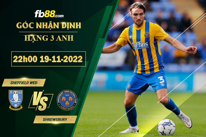 Fb88 soi kèo trận đấu Sheffield Wed vs Shrewsbury