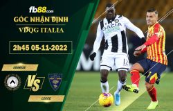 Fb88 soi kèo trận đấu Udinese vs Lecce