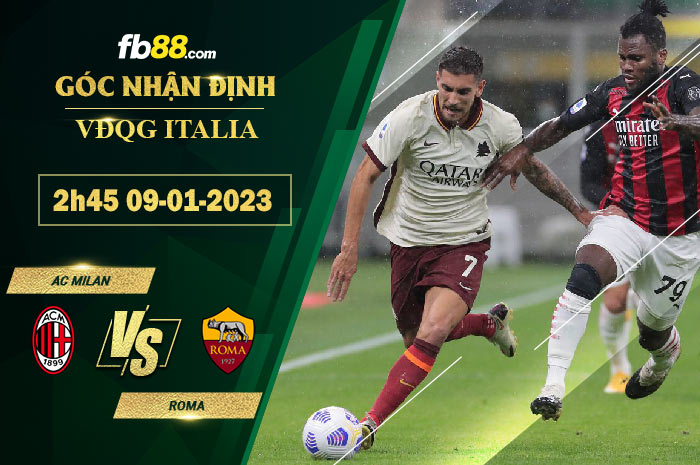Fb88 soi kèo trận đấu AC Milan vs Roma