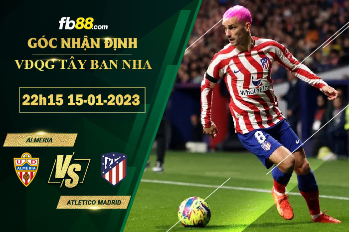 Fb88 soi kèo trận đấu Almeria vs Atletico Madrid