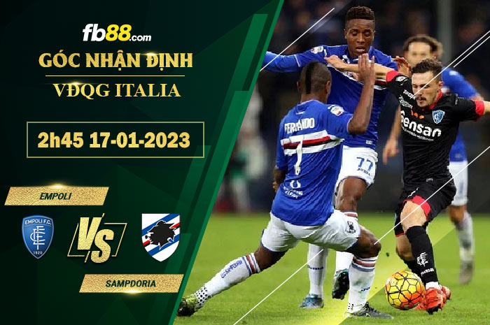 Fb88 soi kèo trận đấu Empoli vs Sampdoria