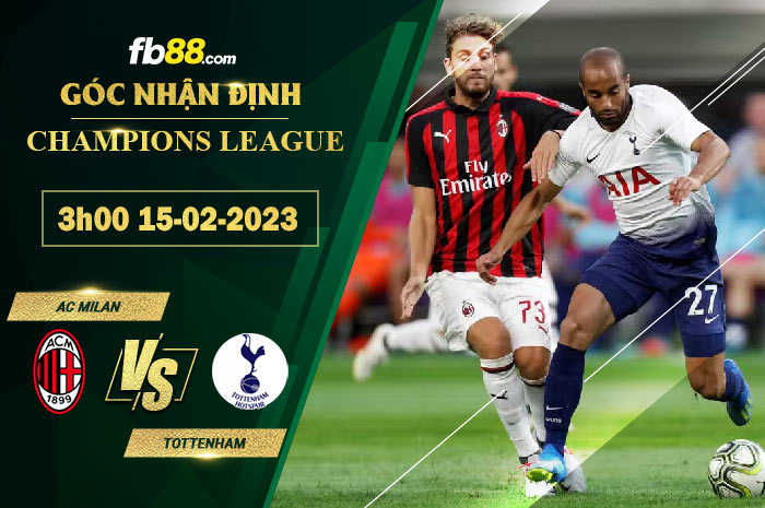 Fb88 soi kèo trận đấu AC Milan vs Tottenham