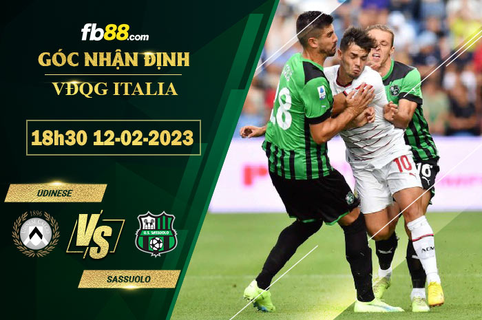 Fb88 soi kèo trận đấu Udinese vs Sassuolo