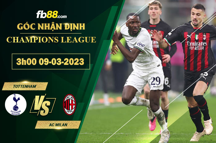 Fb88 soi kèo trận đấu Tottenham vs AC Milan