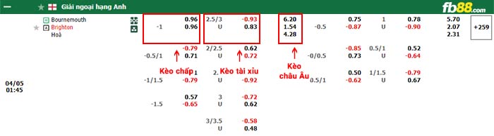 fb88-bảng kèo trận đấu Bournemouth vs Brighton