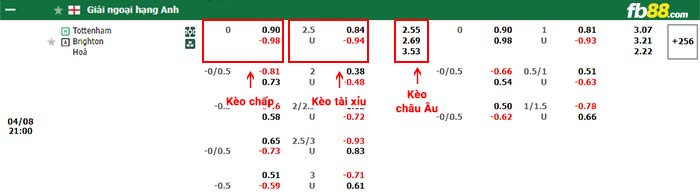 fb88-bảng kèo trận đấu Tottenham vs Brighton