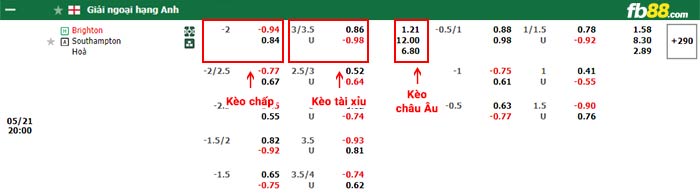 fb88-bảng kèo trận đấu Brighton vs Southampton