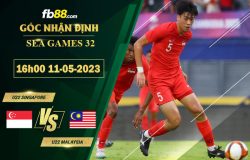 Fb88 soi kèo trận đấu U22 Singapore vs U22 Malaysia