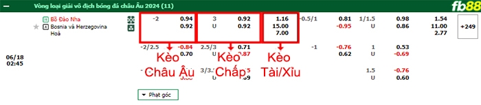 Fb88 bảng kèo trận đấu Bồ Đào Nha vs Bosnia