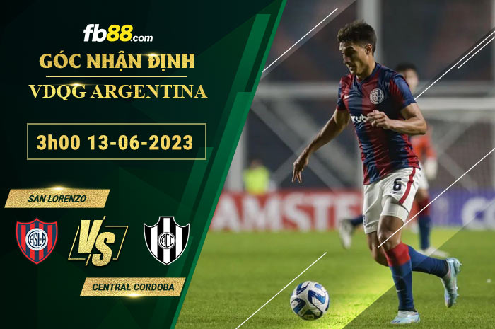 Fb88 soi kèo trận đấu San Lorenzo vs Central Cordoba