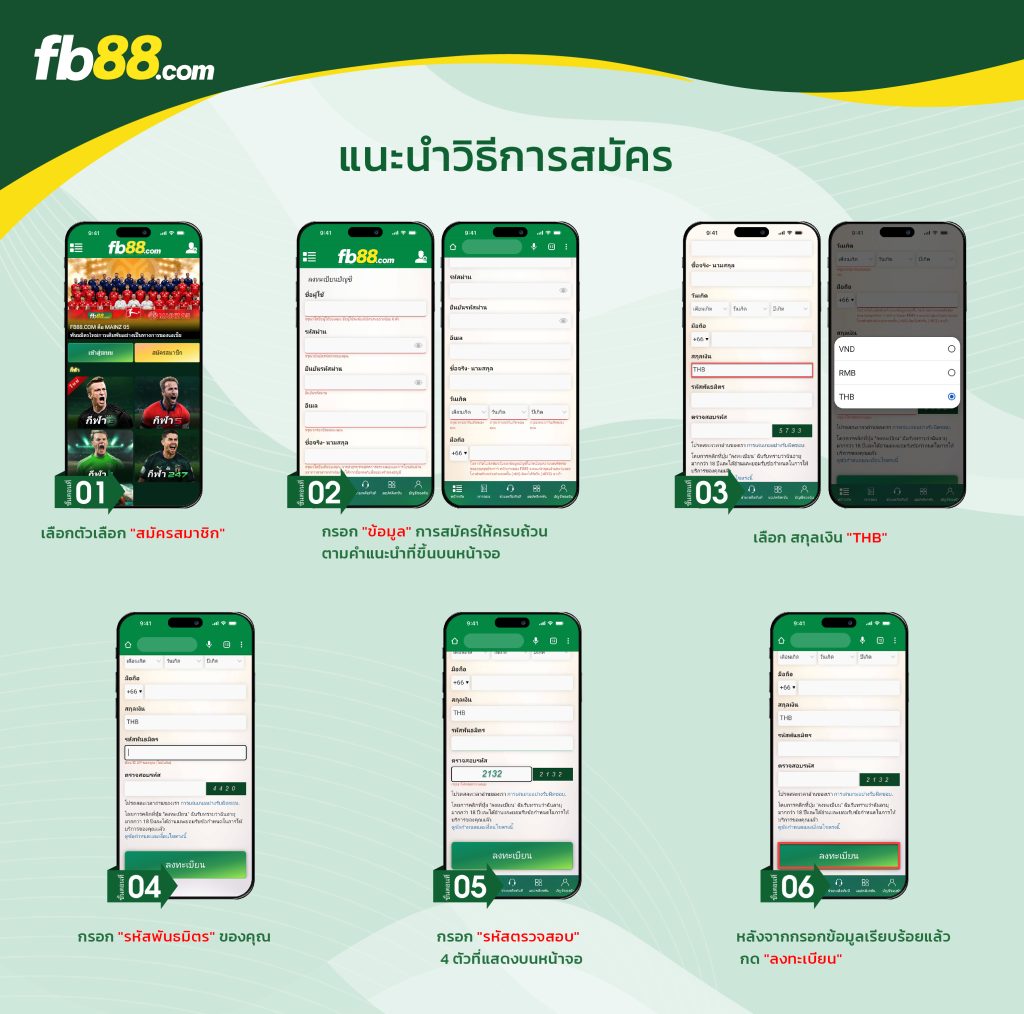 แนะนำขั้นตอนการสมัคร FB88