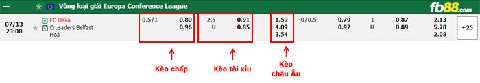 fb88-bảng kèo trận đấu FC Haka vs Crusaders