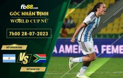 Fb88 soi kèo trận đấu nữ Argentina vs nữ Nam Phi