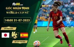 Fb88 soi kèo trận đấu nữ Nhật Bản vs nữ Tây Ban Nha