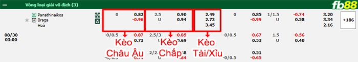 Fb88 bảng kèo trận đấu Panathinaikos vs Braga