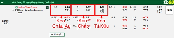 Fb88 bảng kèo trận đấu Wuhan Three Towns vs Henan